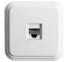 Розетка компьютерная 1-местная Stekker PST00-21-20 (РК8-01) RJ-45 IP20 белый 39706