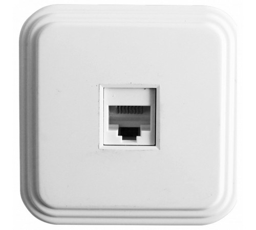 Розетка компьютерная 1-местная Stekker PST00-21-20 (РК8-01) RJ-45 IP20 белый 39706