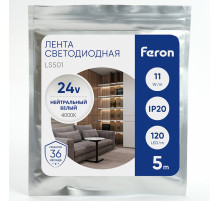 Светодиодная лента Feron 11W/m 120LED/m 2835SMD белый 5М LS501 41057