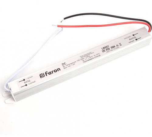 Трансформатор для светодиодной ленты Feron LB001 24Вт 12В IP20 48011
