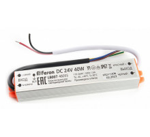 Трансформатор для светодиодной ленты Feron LB007 40Вт 24В IP67 48055