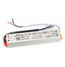 Трансформатор для светодиодной ленты Feron LB007 40Вт 24В IP67 48055