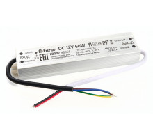 Трансформатор для светодиодной ленты Feron LB007 60Вт 12В IP67 48056