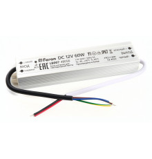 Трансформатор для светодиодной ленты Feron LB007 60Вт 12В IP67 48056