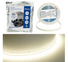 Светодиодная лента Feron LS503 24В 22Вт/м 4000К 5м IP20 48830