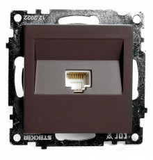 Розетка компьютерная 1-местная RJ-45 Stekker Катрин GLS00-7107-04 49023