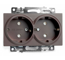 Розетка 2-местная с защитной шторкой Stekker Катрин GLS16-7114-04 49030