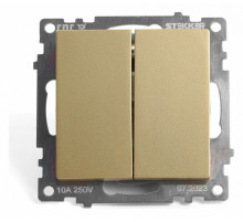 Выключатель 2-клавишный Stekker Катрин GLS10-7104-08 49216