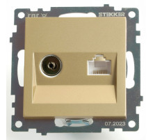 Розетка TV + компьютерная RJ-45 Stekker Катрин GLS00-7106-08 49230