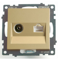 Розетка TV + компьютерная RJ-45 Stekker Катрин GLS00-7106-08 49230