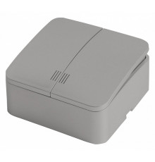 Выключатель двухклавишный с индикатором Stekker София 49298 MSW10-21-03