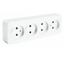 Розетка 4-местная б/з Stekker София MST10-14-01 49307