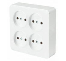 Розетка 4-местная б/з Stekker София MST10-14S-01 49309