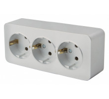 Розетка 3-местная с/з Stekker София MST16-13-03 49330