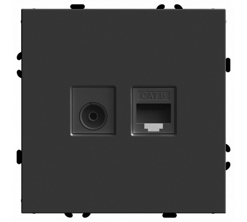 Розетка TV + компьютерная RJ-45 Stekker RST00-5106-05 Эмили 49846