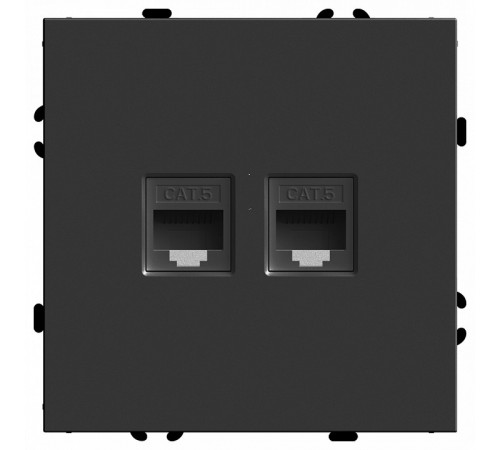 Розетка компьютерная 2-местная RJ-45 Stekker RST00-5111-05 Эмили 49848