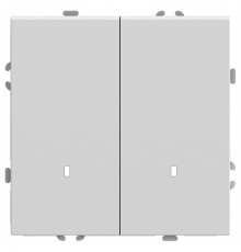 Выключатель двухклавишный c индикатором Stekker RSW10-5102-01 Эмили 49864