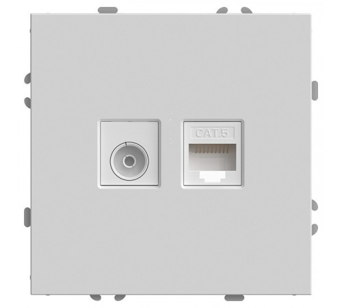 Розетка TV + компьютерная RJ-45 Stekker RST00-5106-01 Эмили 49872
