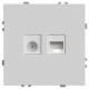 Розетка TV + компьютерная RJ-45 Stekker RST00-5106-01 Эмили 49872