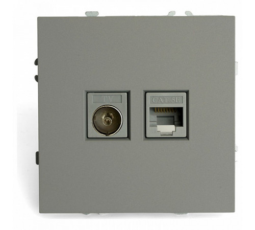 Розетка TV + компьютерная RJ-45 Stekker Эмили RST00-5106-10 49950 Розетка TV + компьютерная RJ-45 Stekker Эмили RST00-5106-10 49950