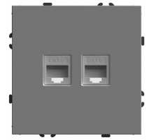 Розетка компьютерная 2-местная RJ-45 Stekker Эмили RST00-5111-10 49952