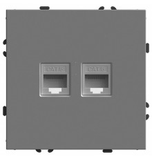 Розетка компьютерная 2-местная RJ-45 Stekker Эмили RST00-5111-10 49952
