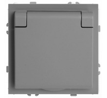 Розетка 1-местная с крышкой и защитными шторками Stekker Эмили RST16-5113-10 49956