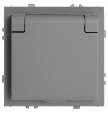 Розетка 1-местная с крышкой и защитными шторками Stekker Эмили RST16-5113-10 49956