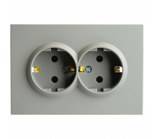 Розетка 2-местная с защитной шторкой Stekker Эмили RST16-5114-10 49960
