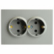 Розетка 2-местная с защитной шторкой Stekker Эмили RST16-5114-10 49960