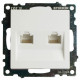 Розетка компьютерная 2-местная RJ-45 Stekker Катрин GLS00-7109-01 50003