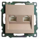Розетка компьютерная 2-местная RJ-45 Stekker Катрин GLS00-7109-02 50004