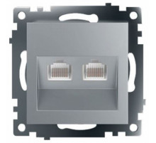 Розетка компьютерная 2-местная RJ-45 Stekker Катрин GLS00-7109-03 50005