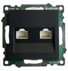 Розетка компьютерная 2-местная RJ-45 Stekker Катрин GLS00-7109-05 50007