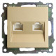 Розетка компьютерная 2-местная RJ-45 Stekker Катрин GLS00-7109-08 50009