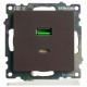 Розетка 2-местная USB + type C Stekker Катрин GLS10-7116-04 50057