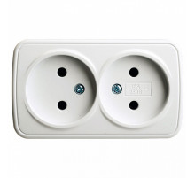 Розетка накладная 2-местная Stekker Basic PST10-502-20 50075