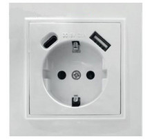Розетка USB+Type C Stekker Эрна PST16-9016-01 50076