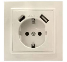 Розетка USB+Type C Stekker Эрна PST16-9016-02 50077