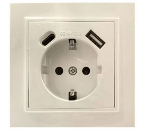 Розетка USB+Type C Stekker Эрна PST16-9016-02 50077 Розетка USB+Type C Stekker Эрна PST16-9016-02 50077