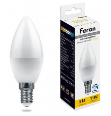 Лампа светодиодная диммируемая Feron LB-771 Свеча E14 11W 2700K 51055
