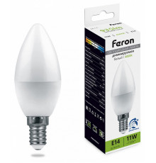 Лампа светодиодная диммируемая Feron LB-771 Свеча E14 11W 4000K 51056