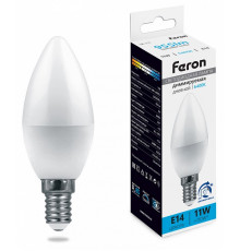 Лампа светодиодная диммируемая Feron LB-771 Свеча E14 11W 6400K 51057