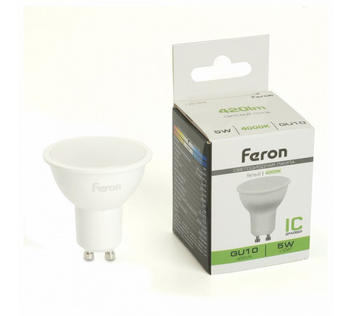 Лампа светодиодная Feron LB-24 MR16 GU10 5W 175-265V 4000K 51216