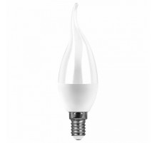 Лампа светодиодная Feron E14 9W 6400K свеча на ветру матовая SBC3709 55173