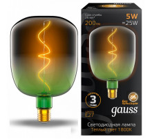 Лампа светодиодная филаментная Gauss E27 5W 1800K зеленая 1009802105