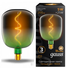 Лампа светодиодная филаментная Gauss E27 5W 1800K зеленая 1009802105