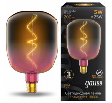 Лампа светодиодная филаментная Gauss E27 5W 1800K розовая 1010802105