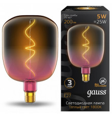 Лампа светодиодная филаментная Gauss E27 5W 1800K розовая 1010802105