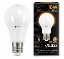 Лампа светодиодная Gauss E27 16W 3000K матовая 102502116